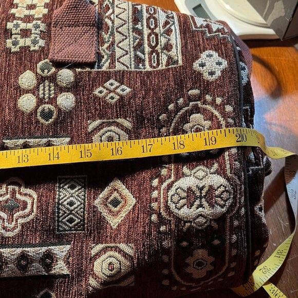 World Market Weekender Carpet Bag Duffel Gypsy Bohemian Tassel Shoulder Strap - Picture 8 of 9